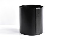 Офисная кожаная корзина для мусора, цвет черный, артикул 2833-1