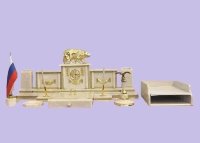 Настольный набор из белого мрамора, Премиум, арт. 3003