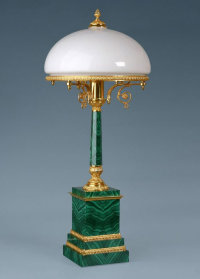 Настольная лампа из малахита, арт. 7022